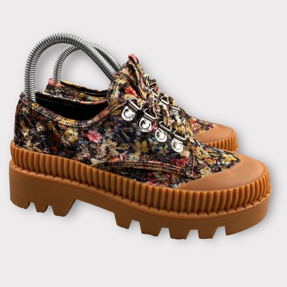 NEW Anthropologie x Jeffrey Campbell B2School Platform Sneakers Womens 8 Laces